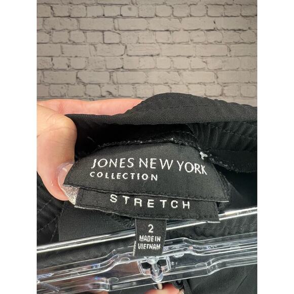 Jones New York Women's Black Stretch Comfort/Palazzo Pant - Picture 7 of 7